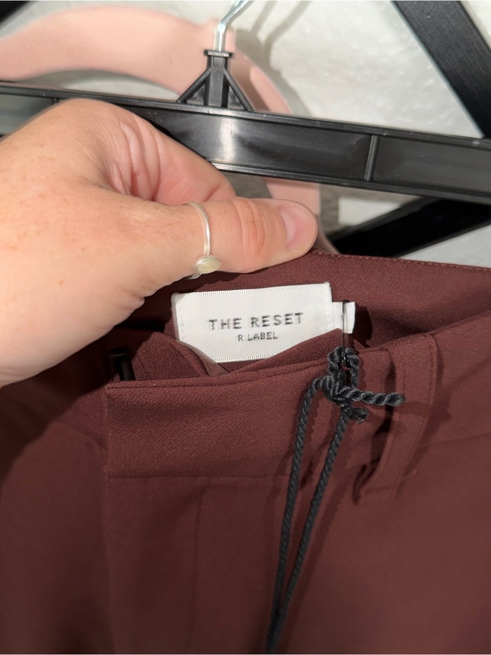 The Reset Women’s Chestnut High Rise Stretch Slim Straight Pants Size M NWT - Picture 4 of 5